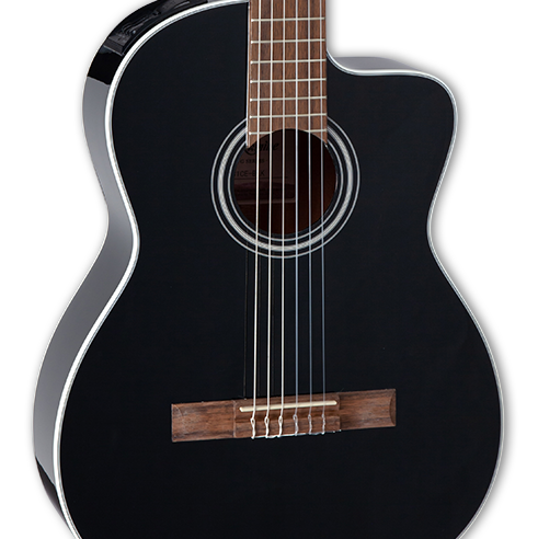 Takamine GC2CE Classical Acoustic-Electric Guitar, Black
