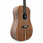 Martin DX1E Koa Dreadnought Acoustic-Electric Guitar, angled view of the koa body, bass side